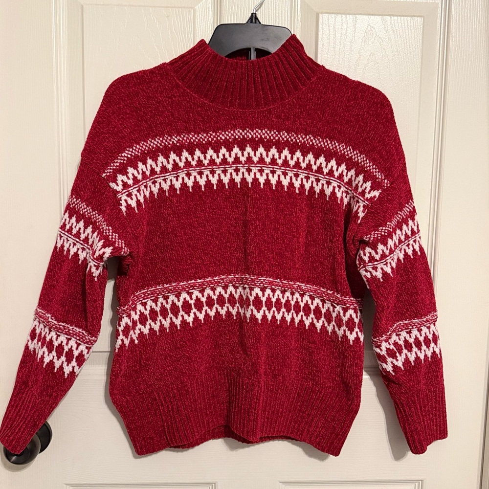 Christian Siriano Chenille Mock Neck Sweater